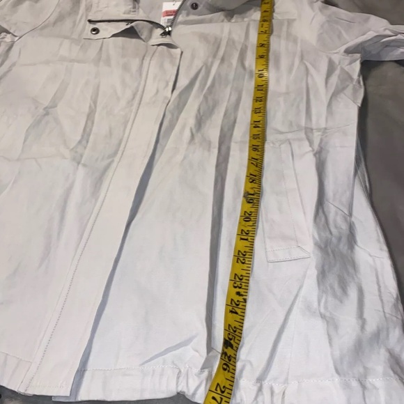 EILEEN FISHER BONE ORGANIC COTTON STEEL ZIP COAT Sz L NWT $328 - Picture 9 of 9